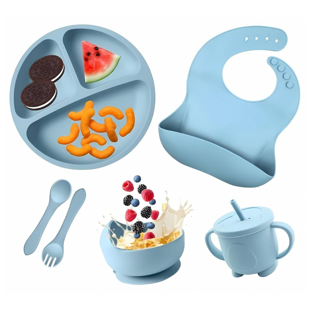 6-Piece Silicone Baby Dinnerware Set